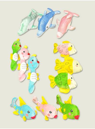 Plush Dolls & Toys - Colorful Fish Assortment