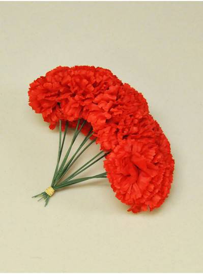 Plush Dolls & Toys - Red 7" Short Stem Carnations