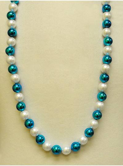 Handstrung Alternating Turquoise & Pearl 