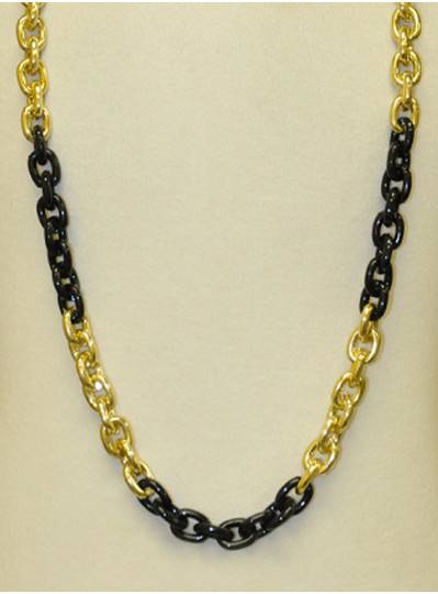 48" Chain Black & Gold