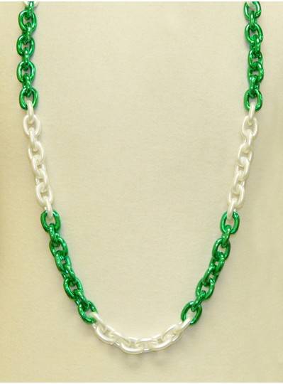 48" Chain Green & White