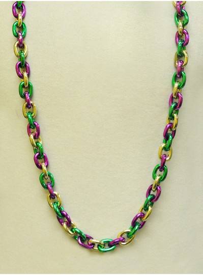 48" Chain Single Purple, Green & Gold