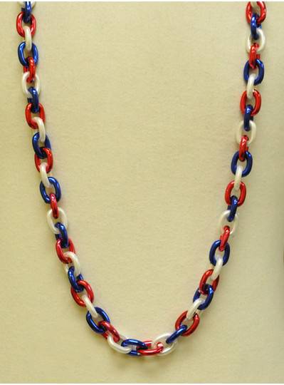 48" Chain Single Red, White & Blue
