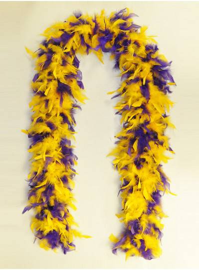 Feather Boa Purple & Gold Mix