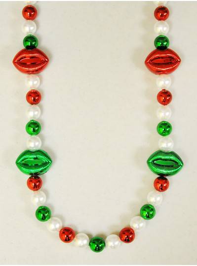 Italian Themed Red & Green Lips With Pearls