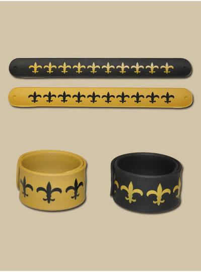 Fun Accessories - Black & Gold FDL Slap Bracelet