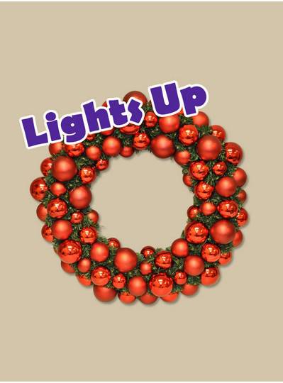 Decorations - 20" Light-Up Christmas Wreaths