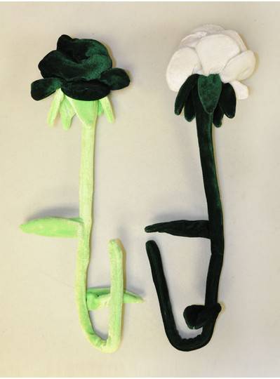 Irish Themes - Green & White Plush Roses