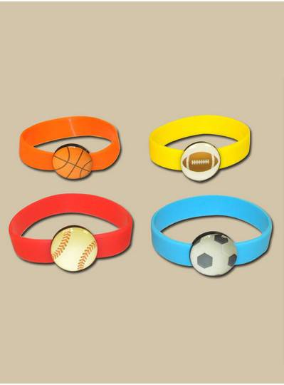 Fun Accessories - Sports Rubber Band Bracelet Assortment