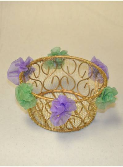 Decorations - Gauze Mesh Mardi Gras Bowl