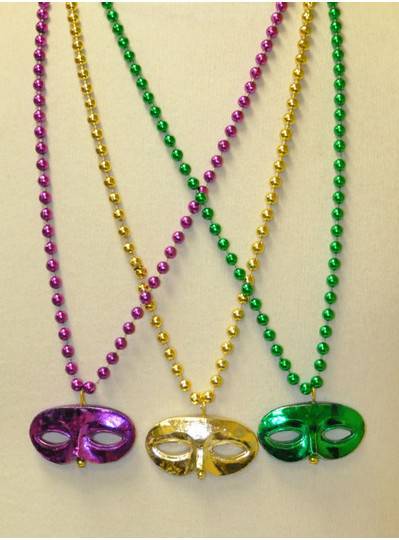 Purple, Green & Gold Metallic Mask Polystones