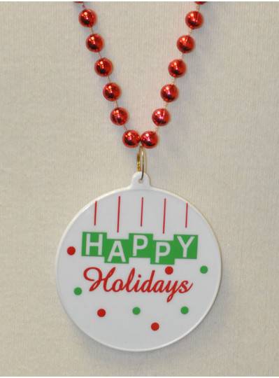 Happy Holidays Disc Bead