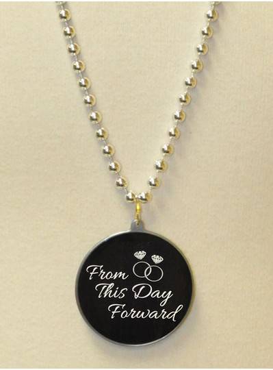 "From This Day Forward " Decal Bead in Silver