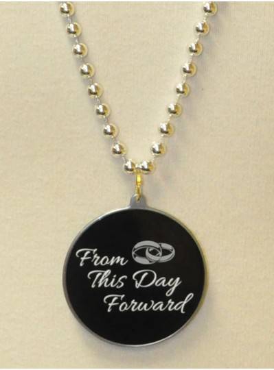 "From This Day Forward " Decal Bead in Silver