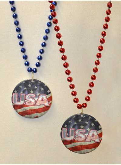 Poly-Resin Patriotic USA Bead