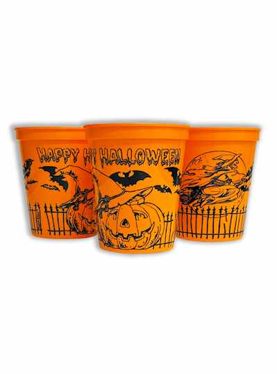 Theme Plastic Cups Spooky Halloween Party Cups