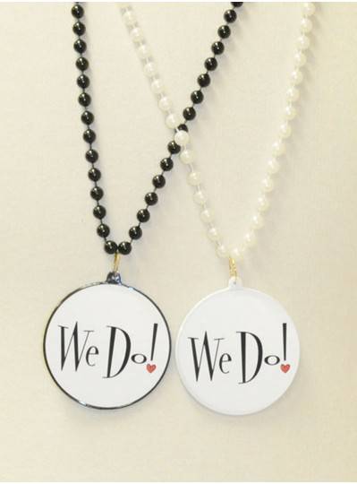 "We Do!" Decal Bead in Black and White