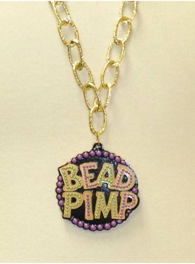 Bead Pimp Polystone with Thin Chain