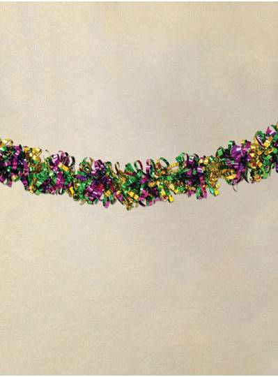 4" X 9 Purple, Green and Gold Loop Garland