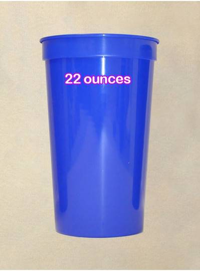 Plastic Cups 22 Ounce Royal Blue Cup