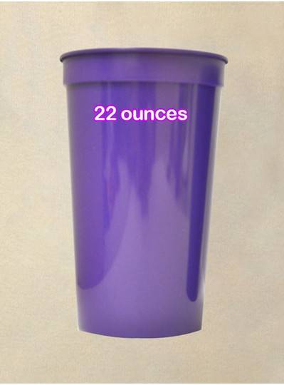 Plastic Cups 22 Ounce Purple Cup