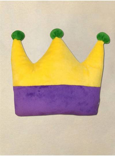 Plush Dolls & Toys - 8" Mardi Gras Plush Purple, Green and Gold Crown