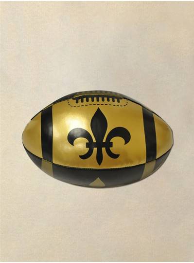 Plush Dolls & Toys - 6" Vinyl Fleur De Lis Black & Gold Football 