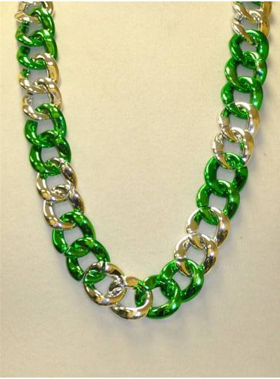 36" Twist Chain Section in Green and Silver