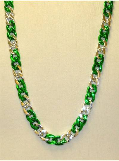 36" Mini Chain Section in Green and Silver