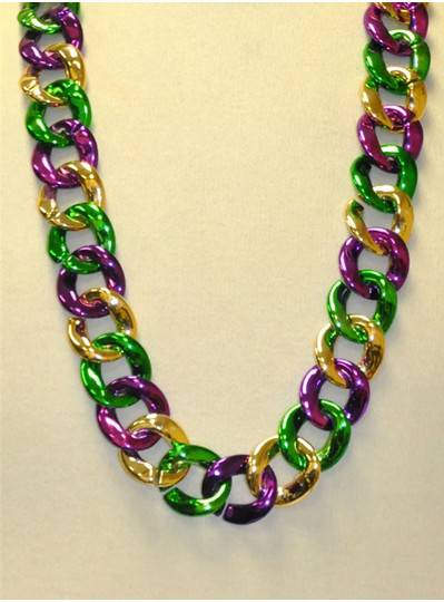 36" Twist Chain Single in Purple, Green and Gold