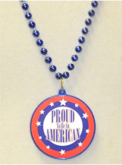 33" Proud To Be An American on Royal Blue Bead