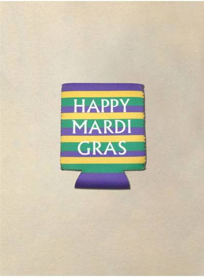 Fun Accessories - Happy Mardi Gras Koozie