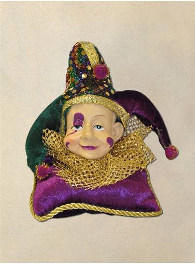 4" Mardi Gras Jester Ornament