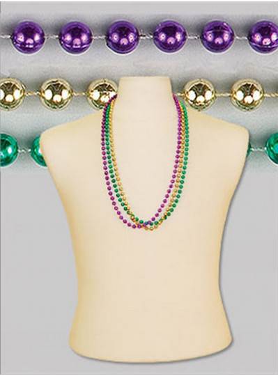 33" 7mm Round Metallic Purple, Green & Gold