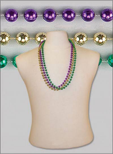 33" 10mm Round Metallic Purple, Green & Gold