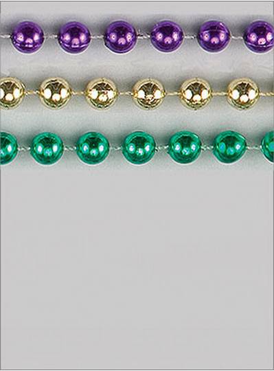 42" 18mm Round Metallic Purple, Green & Gold