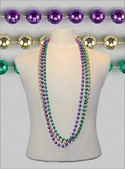 48" 10mm Round Metallic Purple, Green & Gold