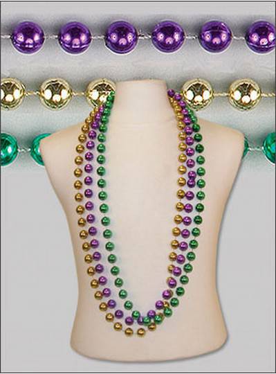 48" 18mm Round Metallic Purple, Green and Gold