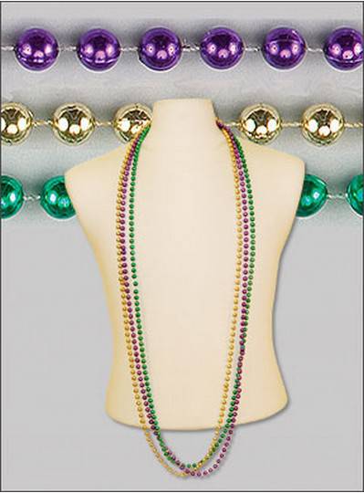 60" 8mm Round Metallic Purple, Green & Gold