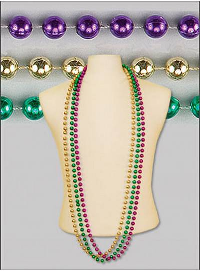 60" 12mm Round Metallic Purple, Green & Gold