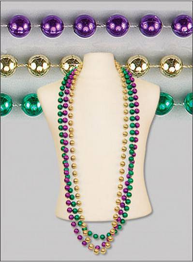 60" 18mm Round Metallic Purple, Green & Gold