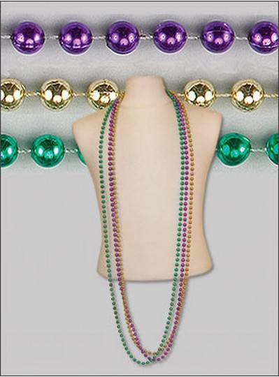 72" 10mm Round Metallic Purple, Green & Gold