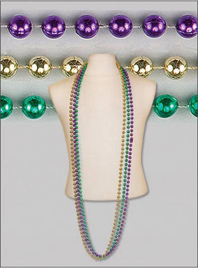 72" 12mm Round Metallic Purple, Green & Gold