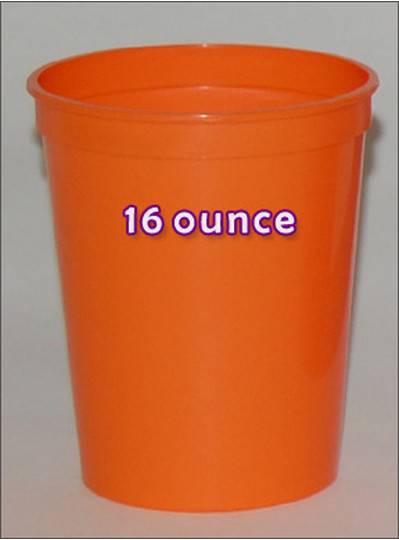 Plastic Cups 16 Ounce Orange