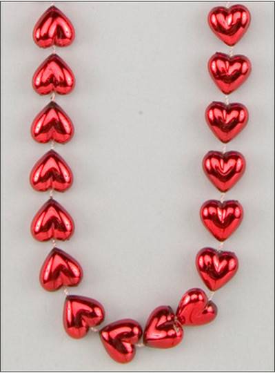 Heart Themes 48" 14mm Red Hearts