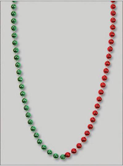 48" 10mm Round Metallic Red, White & Green Section