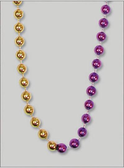 48" 10mm Round Metallic Purple and Gold