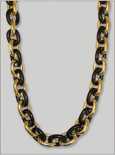 33" Chain Black & Gold