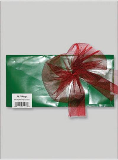 JBJ Wrap Christmas Green Gift Certificate Bag 