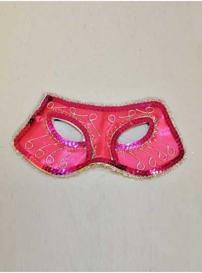 Feather Masks - Pink & Silver Half Mask